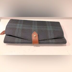 Madewell Plaid Leather Clutch — Style 08608